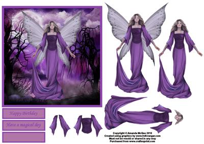 Amethyst Enchantment Large Square Card Front and Decoupage