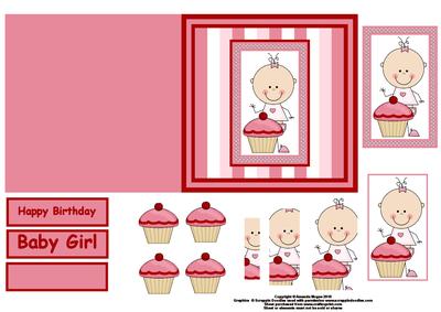 Baby Cupcake Quick Card with Pyramage