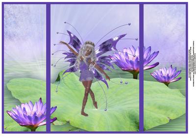 Fairy Dancing in the Lily Pads Large Gatefold