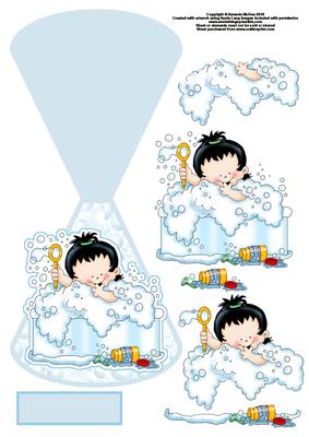 Bathtime Baby Wobble Card