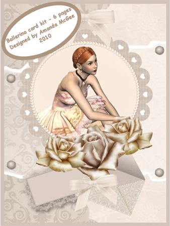 Ballerina Card Kit Including Decoupage, Papers Etc
