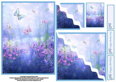 Flowers and Butterflies Wavey Corner Stacker