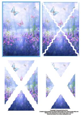 Flowers and Butterflies Wavey Side Step Stacker