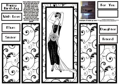 Art Deco Lady Theatre Fold