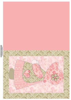 Sunbonnet Girl in Shabby Pink Quick Card