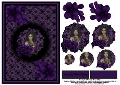 Beauty with Geraniums and Lace