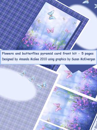 Butterflies and Flowers Pyramid Card Kit