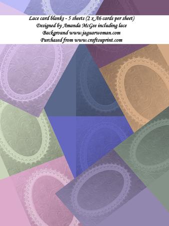 A6 Oval Lace Cards - 5 Sheets 2 Per Sheet