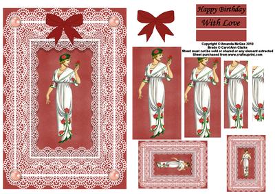 Lady and Lace Card Front with Pyramid 3