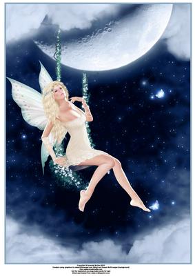 Swinging on the Moon A4 Card Sheet