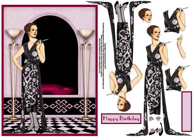 Elegant Deco Card Front and Decoupage 2