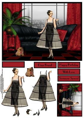 Elegant Deco Card Front and Decoupage 3