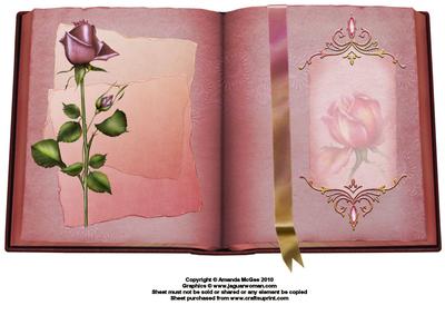 Pink Rose A4 Book Sheet