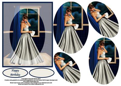 Waiting to Leave for the Ball Card Front and Pyramid