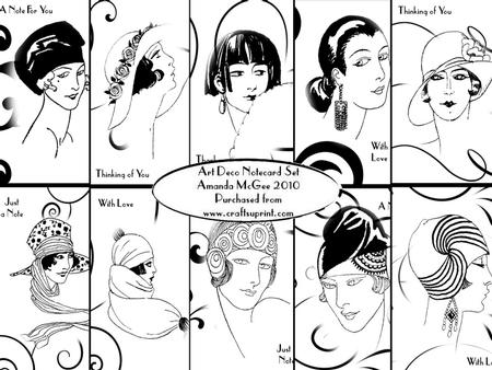 Art Deco Notecard Set 4
