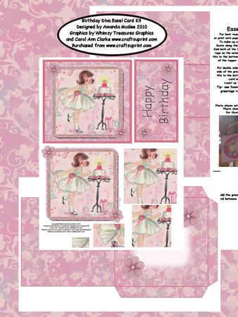 Birthday Diva Easel Card Kit