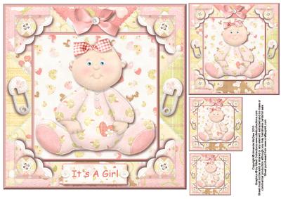 Baby Girl 8x8 Topper - Baby