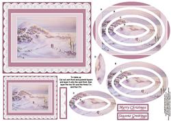 Winter Scene Concentric Pyramid Panel