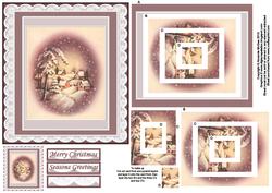 Lilac Winter Scene Concentric Pyramid Panel
