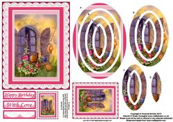 Mediterranean Window Concentric Pyramid Panel