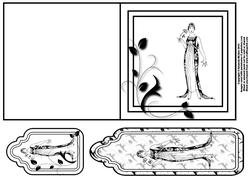 Art Deco Lady Quick Card with Tag and Bookmark 7