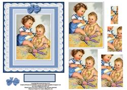 Feeding the Baby Card Front with Pyramid