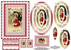 Girl in Red Coat 2 Concentric Pyramid Panel