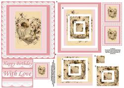 Lady Reading Concentric Pyramid Panel