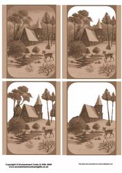 Sepia Tone Winter Scene