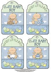 New Baby Boy Puffy Tag Toppers
