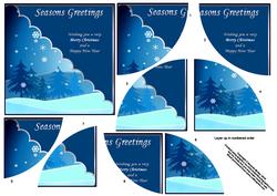 Blue Christmas Curved Spiral Stacker