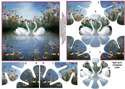 Swans in Love Petal Stacker