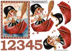 Cute Pirate Sbs with Ages 1 2 3 4 5