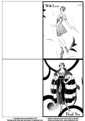 Art Deco Ladies Notecards 1