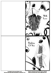 Art Deco Ladies Notecards 2
