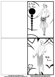 Art Deco Ladies Notecards 3