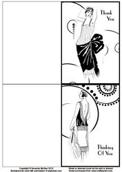 Art Deco Ladies Notecards 4