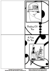 Art Deco Ladies Notecards 7