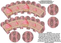 Pink and Lilac Cupcake Wrapper