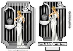 Art Deco Lady at Home Toppers