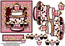 Sweet Treats Square Card Front with Decoupage