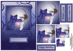 Sweet Dreams Fairy Card Front with Pyramid Layers
