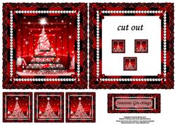 Oh Christmas Tree Easy Pyramid Card Front with Frame