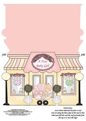 Baby Girl Boutique Shaped Card
