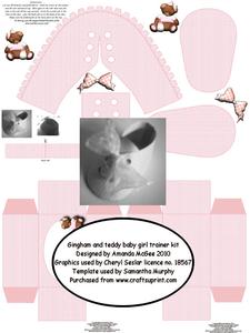Gingham and Teddy Baby Girl Trainer Kit