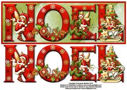 A Magical Christmas Noel Large Dl Card Front with Decoupage