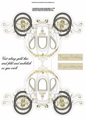 Fairytale Carriage - White and Gold