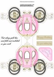 Fairytale Carriage Pink and Gold