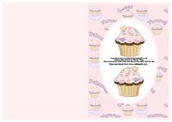 Cupcake Dangler Card