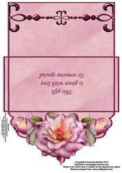 Pink Roses Over the Edge Money Wallet